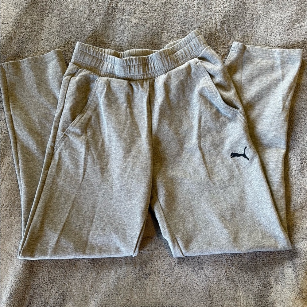 Puma Light Grey Mens Sweatpants - Size Small